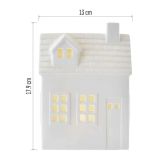 VASICA EMOS LED KERAMIČNA HIŠICA 18CM TOPLO BELA, ČASOVNIK