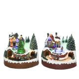 VASICA HIŠKA 17 CM 3X AA Z VLAKOM / S KONJEM SORT