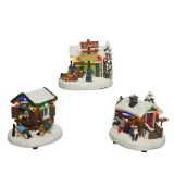 VASICA LUMINEO ALPSKA HIŠICA 12X11X10.5 CM SORT