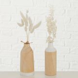 VAZA BOLTZE LESENA S CVETJEM, SORT