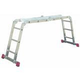 ALU ŠTIRIDELNA LESTEV KRAUSE VEČNAMENSKA 4X3 STOPNIC 0.98M/3.50M/1.70M