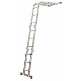 ALU ŠTIRIDELNA LESTEV KRAUSE VEČNAMENSKA 4X3 STOPNIC 0.98M/3.50M/1.70M