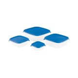 POSODA ZA SHRANJEVANJE CURVER FRESH&GO 4/1 KVADRATNE TRANSPARENT MODRA