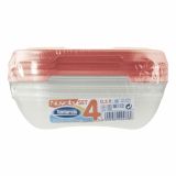 VEČNAMENSKA DOZA TONTARELLI 4X0.5 L 15.8X15.8X7.5 CM NUVOLA KVADRATNA