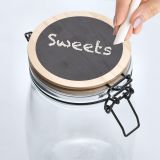 POSODA ZA SHRANJEVANJE ZELLER PRESENT 1000 ML Z ZAPIRALOM NA SPONKO STEKLENA BOR