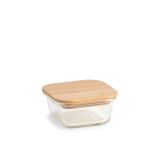 POSODA ZA SHRANJEVANJE ZELLER PRESENT 250 ML STEKLENA Z BAMBUS POKROVOM