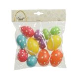 VELIKONOČNI PROGRAM DECORIS JAJČKA 12/1 4X6 CM PISANA S PIKAMI