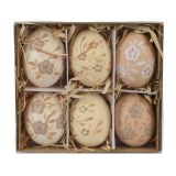 VELIKONOČNI PROGRAM DECORIS JAJČKA 6/1 4X6 CM PISANA RJAVO BEŽ