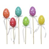 VELIKONOČNI PROGRAM DECORIS JAJČKA NA PALČKI, 6/1 4X6 CM, BARVNA