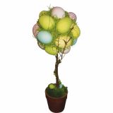 VELIKONOČNI PROGRAM GLOSSTYLE DREVO Z JAJČKI 48 CM VIŠINE V POSTAVKU FI 10CM