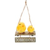 VELIKONOČNI PROGRAM GLOSSTYLE PIŠČANCA NA GUGALNICI 40 CM VISEČA DEKORACIJA