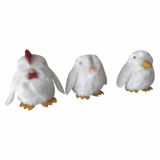 VELIKONOČNI PROGRAM GLOSSTYLE PIŠČANEC BELI 6X6 CM SORTIRANO 3 KOS