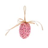 VELIKONOČNI PROGRAM GLOSSTYLE ROZA VISEČE JAJCE 7 CM IZ JUTE