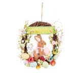 VELIKONOČNI PROGRAM GLOSSTYLE VENEC S FIGURO FI 30 CM IN NAPISOM DOBRODOŠLI