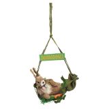 VELIKONOČNI PROGRAM GLOSSTYLE VISEČA DEKORACIJA 38 CM Z ZAJCEM IN DOBRODOŠLI