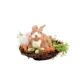 VELIKONOČNI PROGRAM GLOSSTYLE ZAJEC V GNEZDU 19 CM S PIŠČANCEM