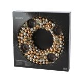 VENČEK DECORIS ADVENTNI ZLATO/SREBRNE S 4 KOZARČKI, FI 33 CM