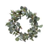 VENČEK EVERLANDS EVKALIPTUS Z JAGODAMI IN BLEŠČICAMI FI 50 CM