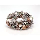 VENČEK GLOSSTYLE FI 34 CM SREBRNO BEL S KOZARČKI