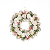 VENČEK GLOSSTYLE BELI STORŽI, 34X34 CM