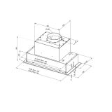 VGRADNA KUHINJSKA NAPA CIARKO DESIGN AURA 55 CM, BELA