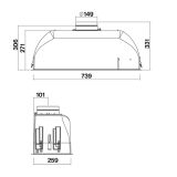 VGRADNA KUHINJSKA NAPA FALMEC GRUPPO INCASSO EVO 70