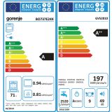 VGRADNA PEČICA + PLOŠČA GORENJE BO 737 E24X + IT 640 BSC + GV 52010
