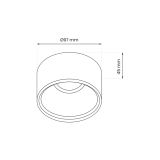 VGRADNA STROPNA SVETILKA MILAGRO BALI BELA ML0053 OKROGLA