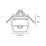 VGRADNA STROPNA SVETILKA MILAGRO BALI ČRNA ML0084 KVADRATNA