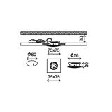 VGRADNA STROPNA SVETILKA PRISMA 1X5W LED, 75X75 MM BELA, KVADR., IP44