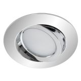 VGRADNA STROPNA SVETILKA PRISMA 1X5W LED,FI=75MM GIBLJIVA KROM, OKR., IP23