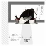 VGRADNI LED REFLEKTOR PHILIPS SKYON 1X6.5W LED 57989/17/16 NIKELJ