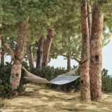 GUGALNA MREŽA MARINA 140X200 ČRTASTO MODRO BELA