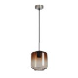 VISEČA SVETILKA-LESTENEC BRILONER CLASSIC I 1XE27 VALJ SATINIRAN NIKELJ,ČOKOLADA