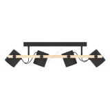 VISEČA SVETILKA-LESTENEC EGLO HORNWOOD 4XE27 LES / ČRNA