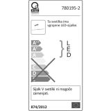 VISEČA SVETILKA-LESTENEC ESTO WAVE LINE 2X10W SMD-LED