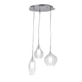 VISEČA SVETILKA-LESTENEC FAN EUROPE SKYLINE 3XG9 KROM