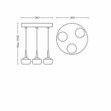 VISEČA SVETILKA-LESTENEC PHILIPS CYPRESS 3X3W LED 53223/11/16 KROM