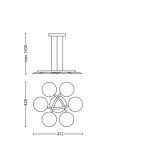 VISEČA SVETILKA-LESTENEC PHILIPS VAGA 6X2.5W LED 40972/48/16 ALUMINIJ