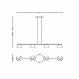 VISEČA SVETILKA-LESTENEC PHILIPS VENDEE 4X4.5W LED 36021/17/16 NIKELJ