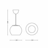 VISEČA SVETILKA-LESTENEC PHILIPS VIENNE 1X4.5W LED 37361/87/16 SIVA