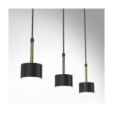 VISEČA SVETILKA MILAGRO ARENA ČRNA/ZLATA 3XGX53 MLP7761