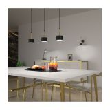 VISEČA SVETILKA MILAGRO ARENA ČRNA/ZLATA 3XGX53 MLP7761