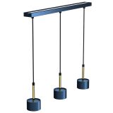 VISEČA SVETILKA MILAGRO ARENA MODRA/ZLATA 3XGX53 MLP7773