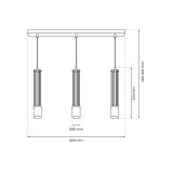 VISEČA SVETILKA MILAGRO ESTILO 3XGU10 MLP8410