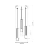 VISEČA SVETILKA MILAGRO ESTILO 3XGU10 MLP8411
