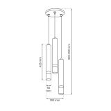 VISEČA SVETILKA MILAGRO JOKER ČRNA/ZLATA 3XGU10 MLP8918