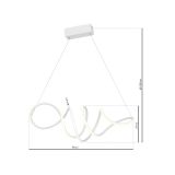 VISEČA SVETILKA MILAGRO LOCA BELA 56W LED ML5491