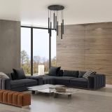 VISEČA SVETILKA MILAGRO MONZA ČRNA 7XG9 LED MLP8842