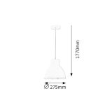 VISEČA SVETILKA RABALUX DEREK E27 60W MAT SIVA